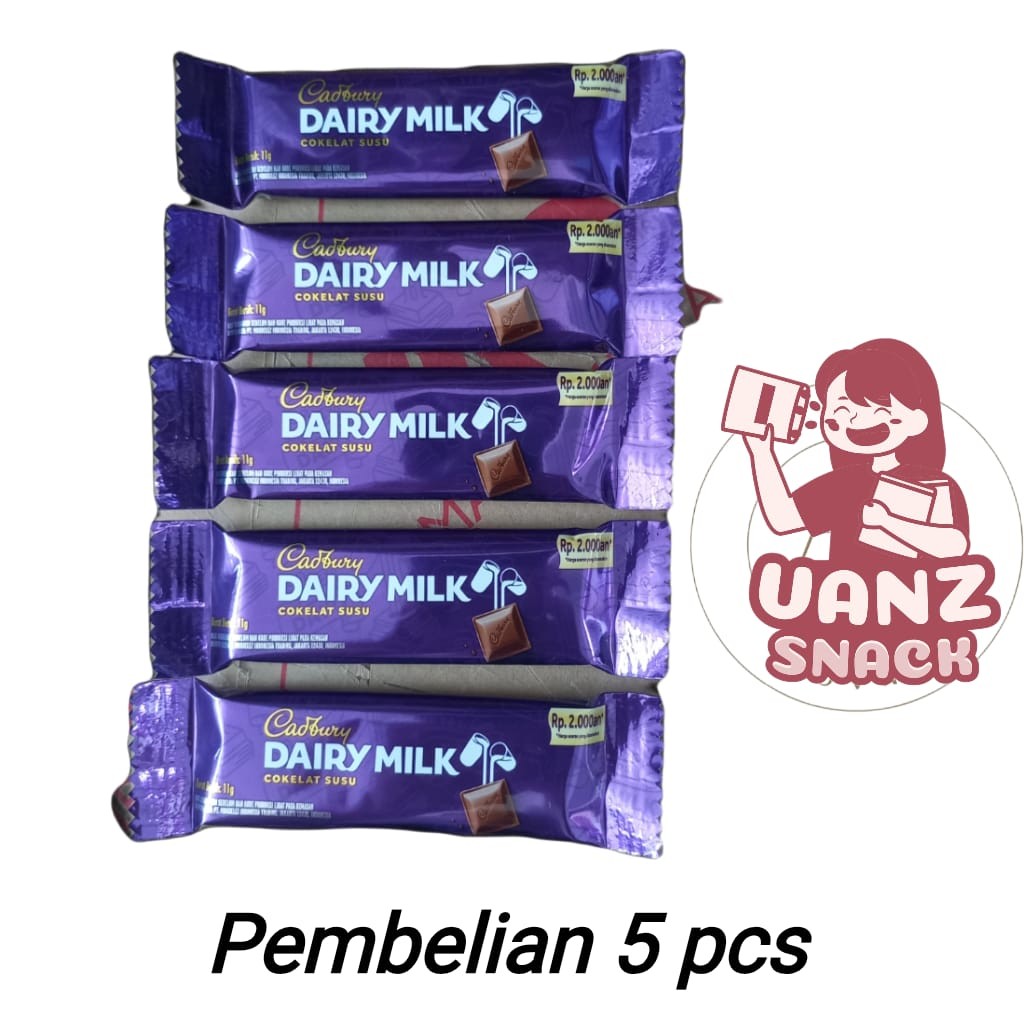 

Cadbury Dairy Milk Cokelat Susu berat 11 gram