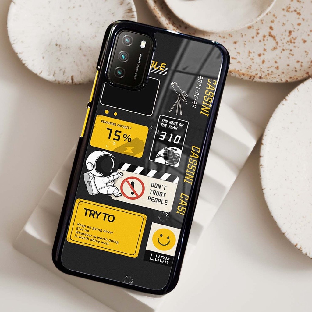 Case Glossy Kilau Xiaomi Poco M3 | Casing Hp Xiaomi | Pelindung Smartphone | Motif Nasa