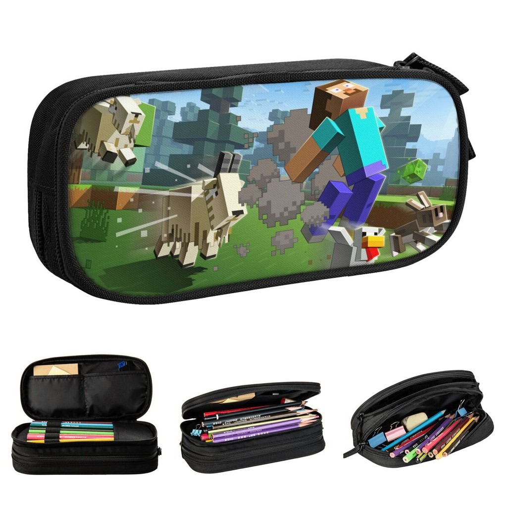 

Classic Steve Alex Creepers Pencil Cases Pencilcases Pen Holder for Girl Boy Big Capacity Bags Students School Zipper Stationery