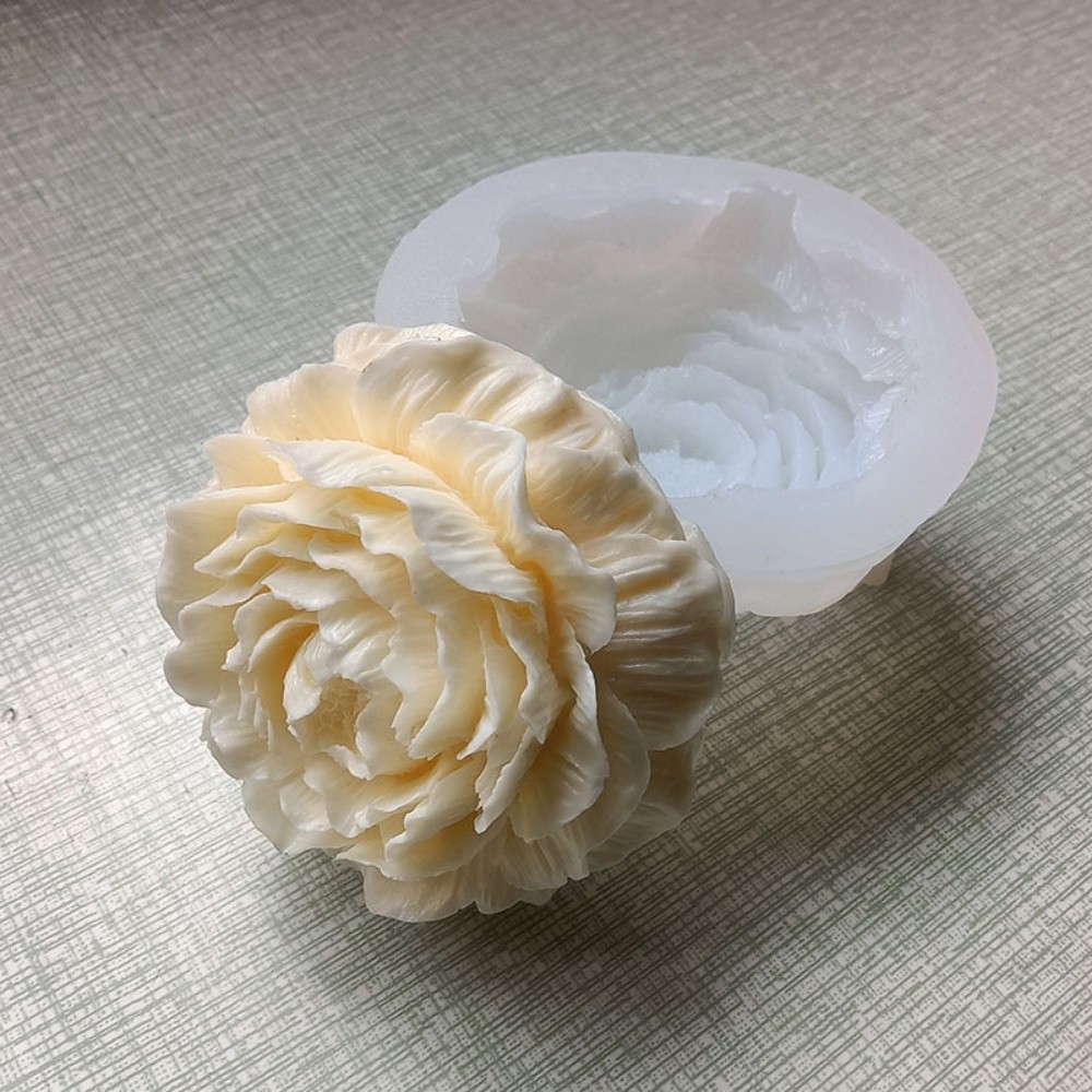 

DIY Peony Candle Silicone Mold Handmade Relief Floral Fragrance Soap Resin Gypsum Mold Chocolate Cake Ice Baking Tool Gift