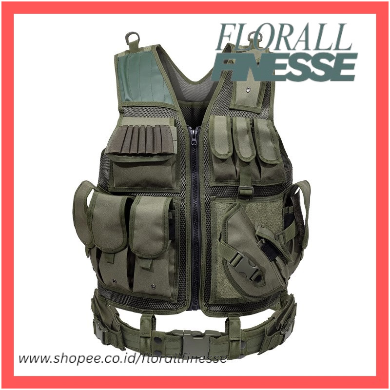 Adjustable Men's Tactical Camouflage Vest Outdoor Hunting CS Shooting Hunting Vest Clothing