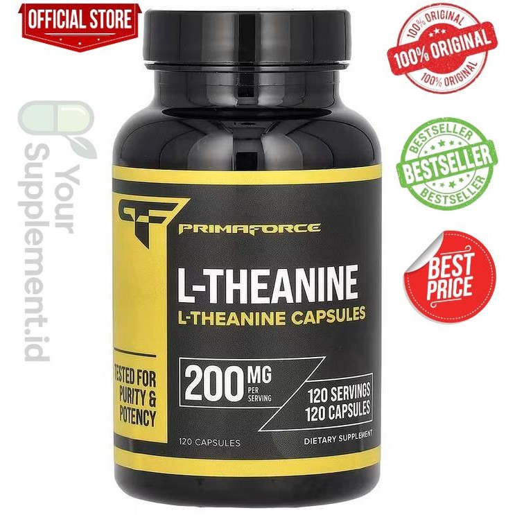 L Theanine Primaforce L-Theanine 200 mg 120 Caps Mental Focus Energy Support USA