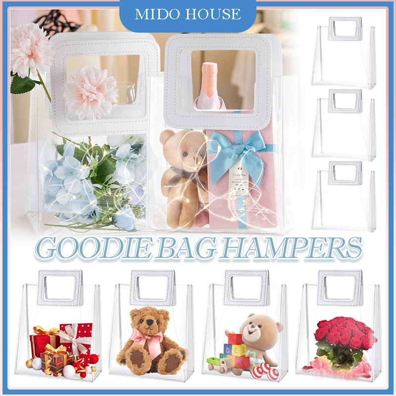 

Kantong Souvenir Ulang Tahun Transparant Bening/Tas Mika PVC/Tas Goodie Bag Polos Transparan/Gift Bag