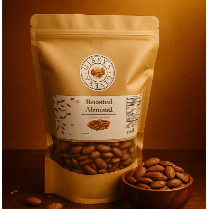 

Kacang Almond Premium Panggang Roasted Premium Merek Giseya