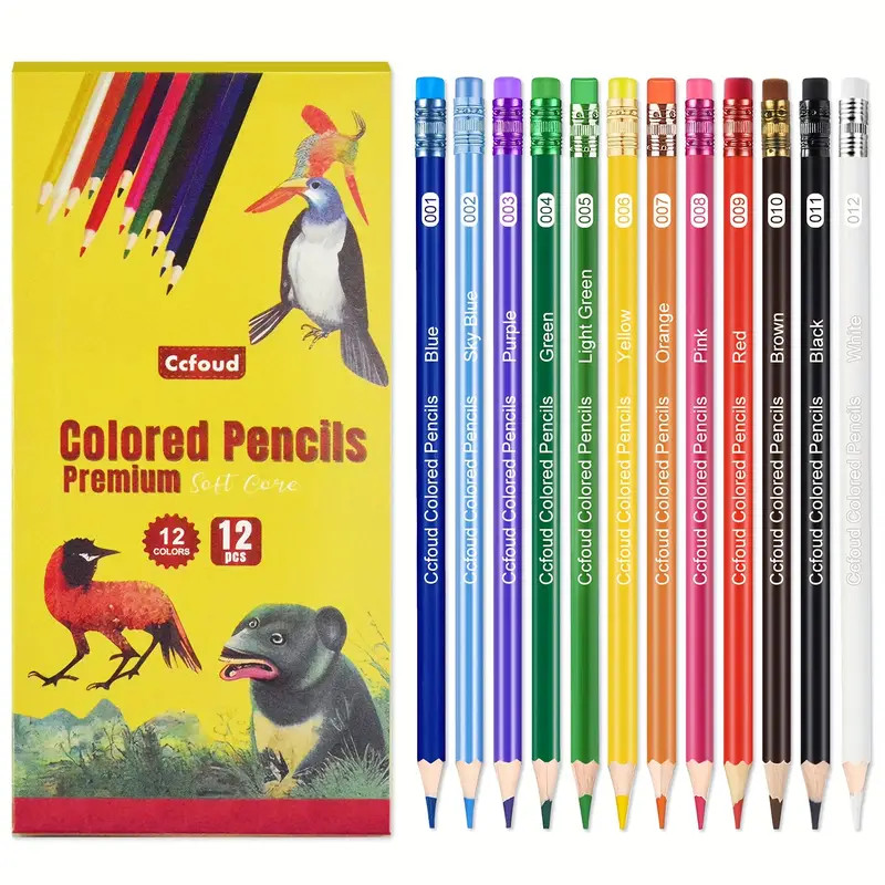 

12 Colored Pencil Set Colored Pre-Sharped Pencils for Drawing,Coloring,Shading for Kids,Students Or Children