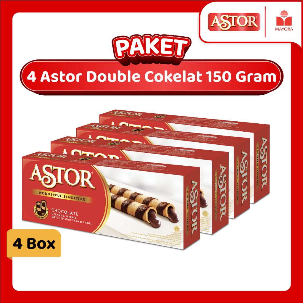 

Paket 4 Astor Double Cokelat 150 Gram