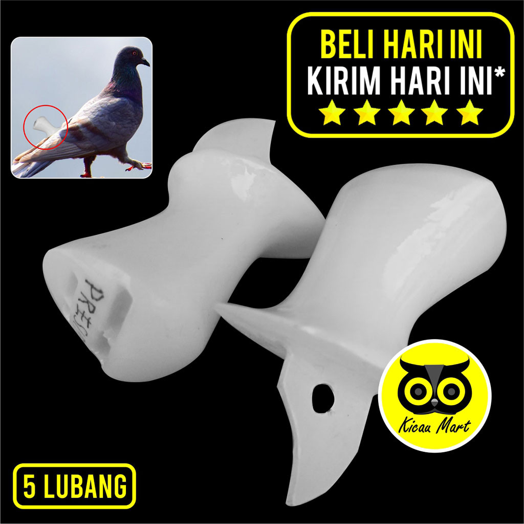 kicau mart Sawangan Merpati Presiden 5 Lubang Putih Polos Mainan Hatong Hotang Peluit Pluit Nyaring 