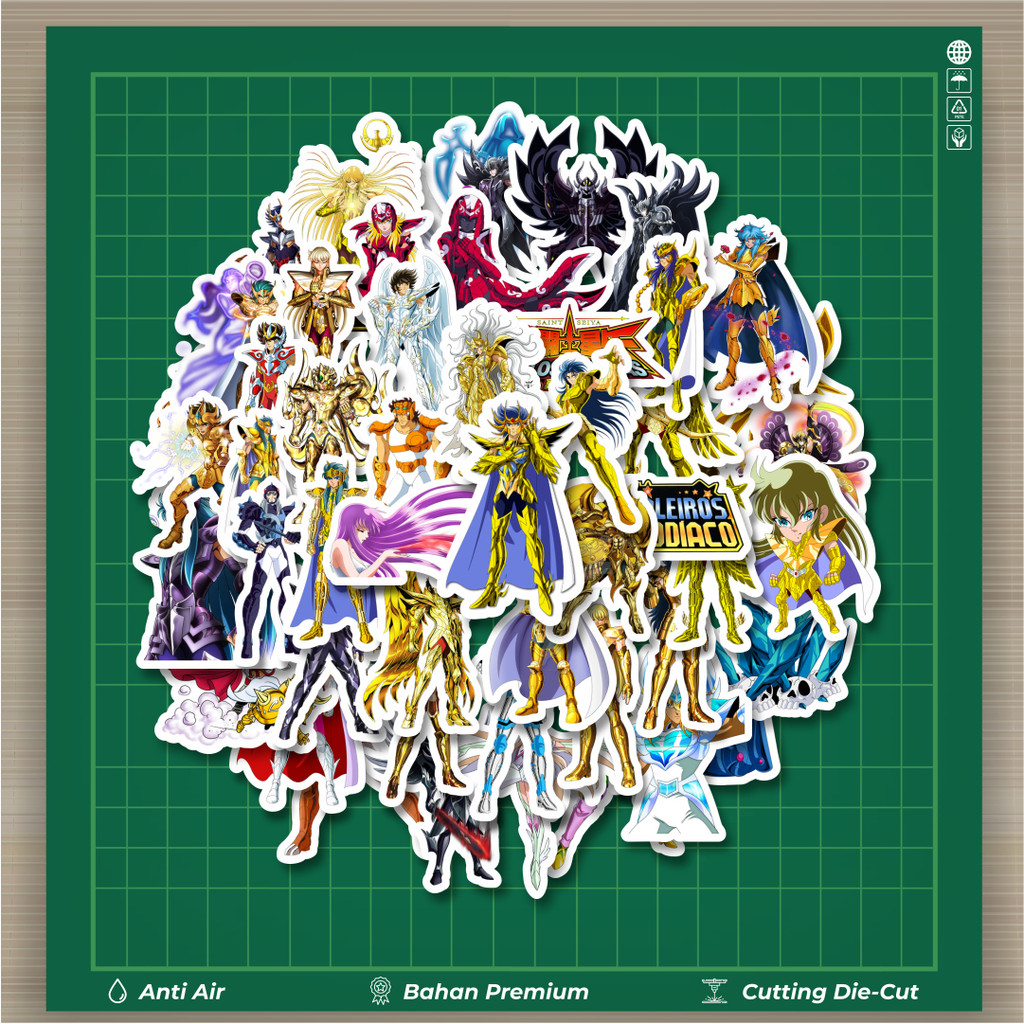 

HOT 50 PCS STIKER Stiker Anime Saint Seiya Character Mix 2 Stiker Fashion Cars Decal Dingin Kartu Album Custom Vinyl Anti Air- Sticker Aesthetic Buku Journal Koper Casing HP Tablet Laptop Helm Motor Botol Minum