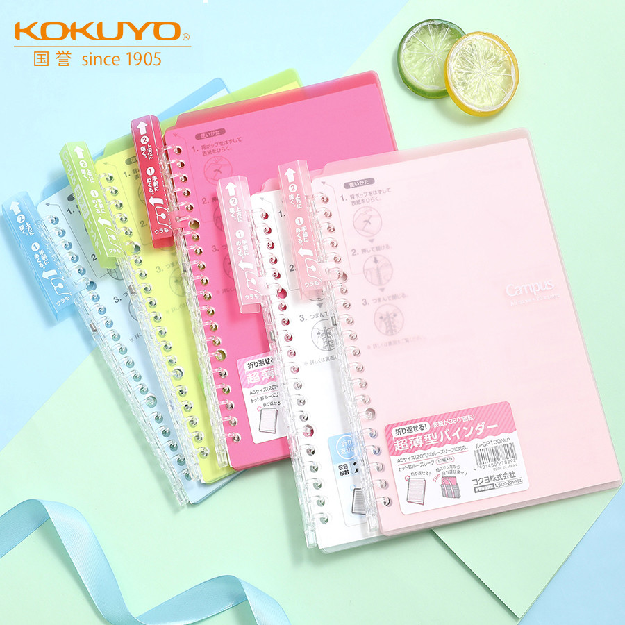 

Japan Kokuyo Campus Smartring Loose-leaf Notebook Transparent Coil Loose-leaf Notebook A5/B5 10 Sheets Paper Convenient Notebook