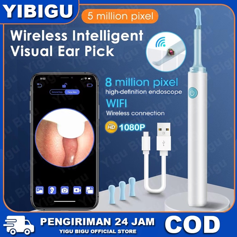 1080P Korek Kuping LED Smart Pembersih Telinga/ Korek Kuping Kamera LED/ Korek Kuping Bayi Kamera/ P