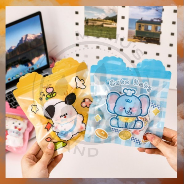 

MUMUSLAND Plastik Candy Zipper Pouch Ziplock Mini Goodie Bag Pin Panda Bear Doggy Animal S-PO028