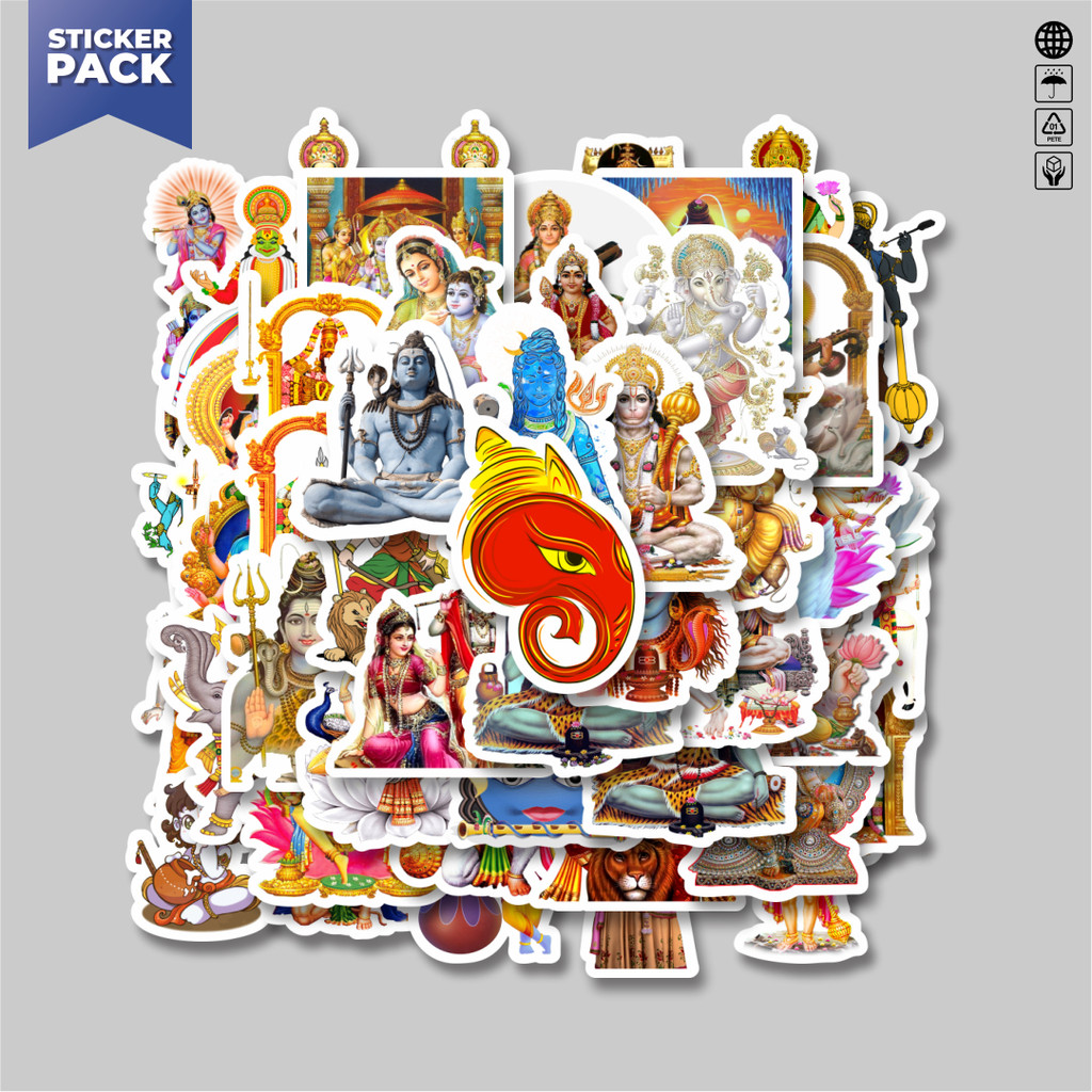 

[100PCS]Stiker Pack Stiker Hinduism God Mix 2 Aesthetic Vinyl Anti Air Dekorasi Sticker Laptop Buku Journal Koper Helm Casing HP Gitar Helm Skateboard