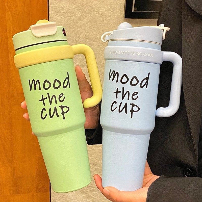 AmeeraOfficialStore - Termos Tumbler Mood The Cup Gagang Jumbo Stainless Steel 900ml HZ055