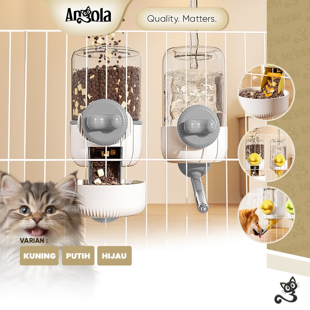 

ANGOLA Tempat Makan Tempat Minum Kandang Gantung M95-M97 Cage Pet Feeder Anjing Kucing