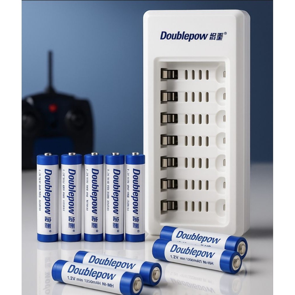 Paket Smart Charger 8pcs Baterai AA AAA Cas Rechargeable