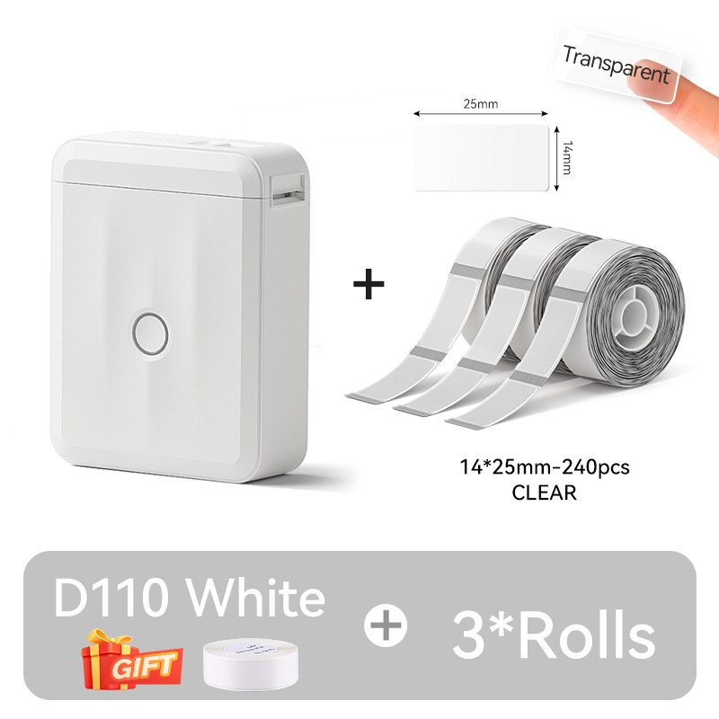 

NIIMBOT D110 Thermal Label Printer Mini Portable Self-adhesive Label Maker With Tape for Home Similar to Dymo Labeling Machine