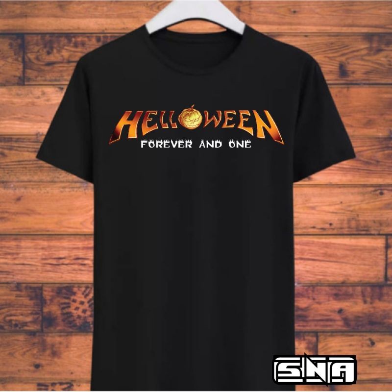 Kaos Band Helloween Tshirt distro original cotton combed24s Jetblack
