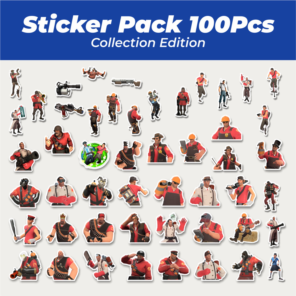 

Hot Stiker Game Series Team Fortres Character V9 Lucu Anti Air Stikers Berperekat Waterproof Sticker Decal Buat Motor Helm Buku Journal Koper Casing HP Laptop Botol Minum