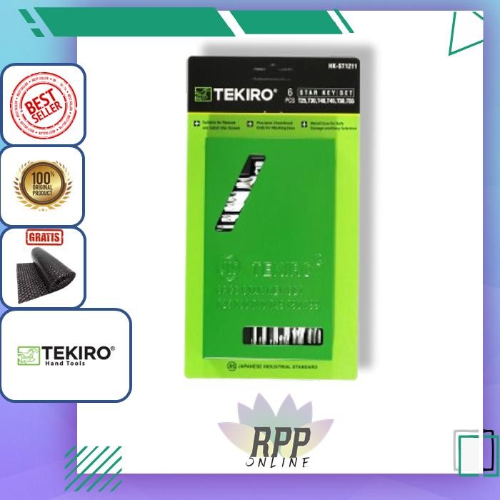 TEKIRO KUNCI L BINTANG LUBANG PENDEK / Kunci L Bintang Lubang Tekiro Pendek Set 6 pcs