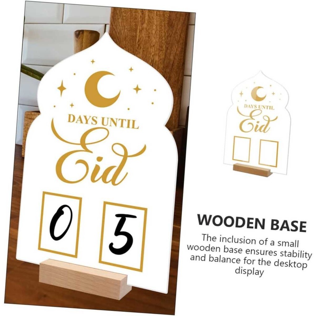

JKMLLCM TZEKING Kalender Ramadhan Puasa Acrylic Ramadan Calendar Decoration - TK007