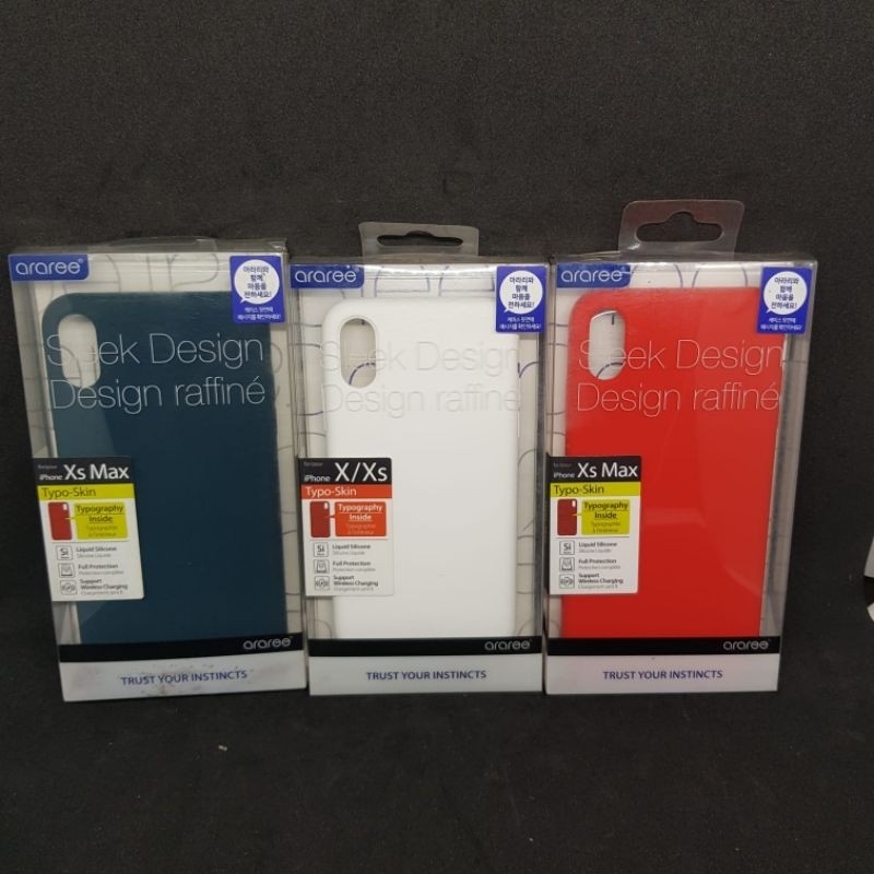 Case Casing Cover Araree Typo Skin Case Apple iPhone XS Max Original Resmi IBOX