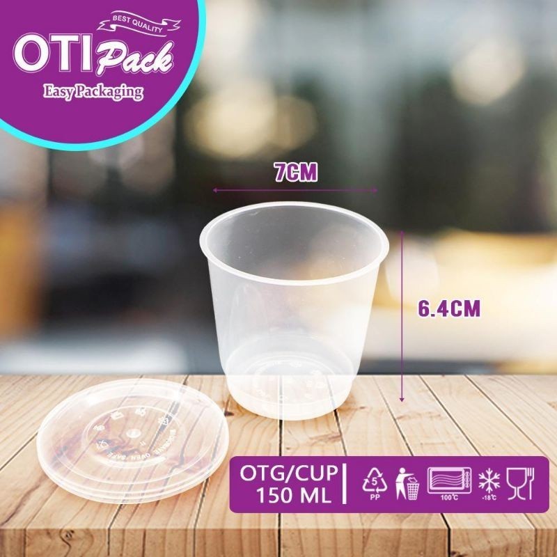 Cup Puding 150ml 25pcs / Gelas Sambal / Cup Jelly / Gelas Puding