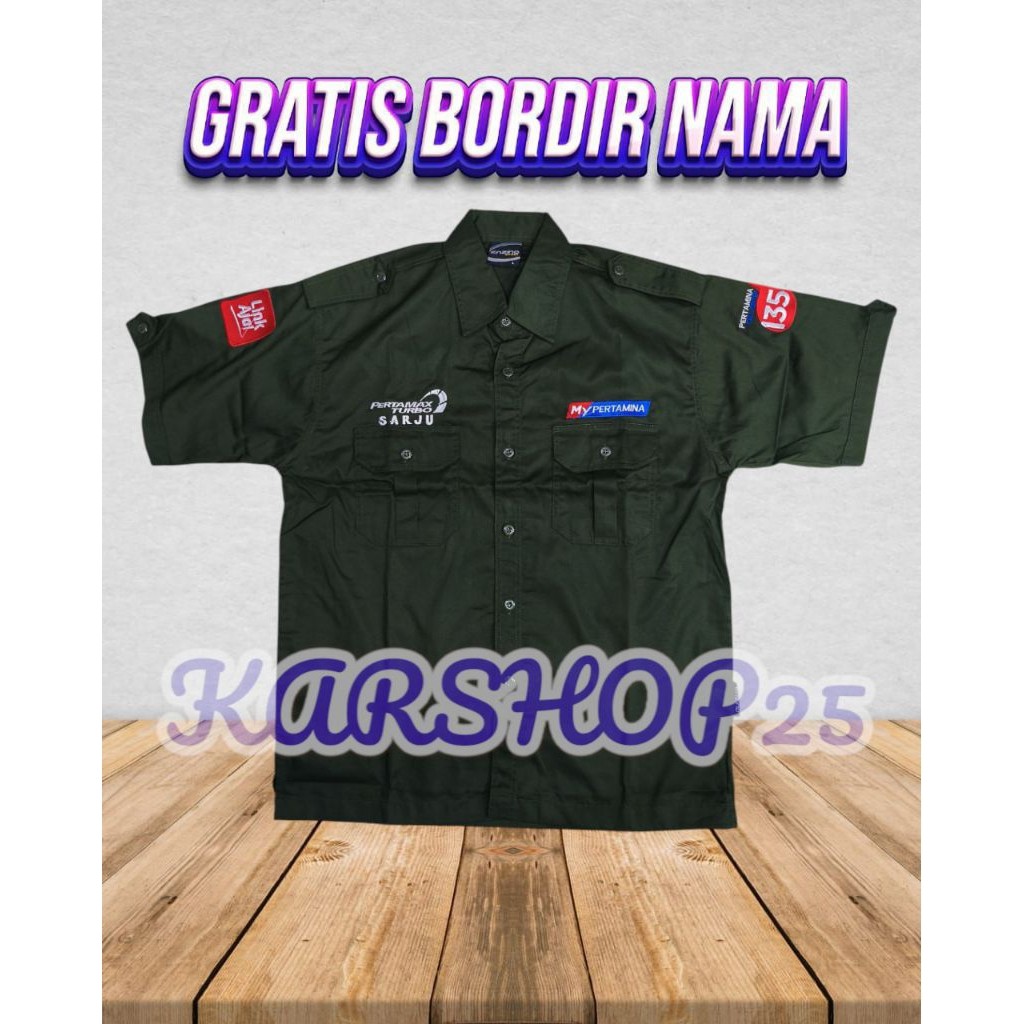 KEMEJA MY PERTAMINA LENGAN PENDEK TERBARU KEMEJA PERTAMAX TURBO ATASAN BAJU PERTAMAX TURBO KEMEJA PE