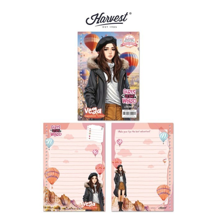 

COD Loose Leaf / Kertas Binder Harvest A5 Girls of The World #2 - Cappadocia