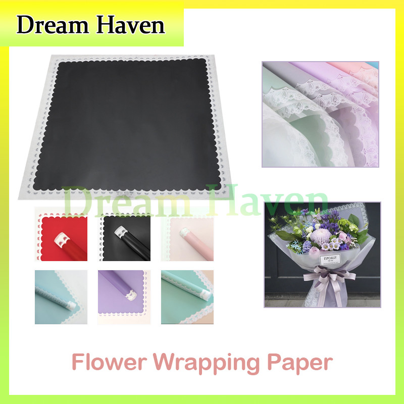 

Kertas Buket Renda/Lace Border Cellophane 20 Lembar/Flower Wrapping Paper