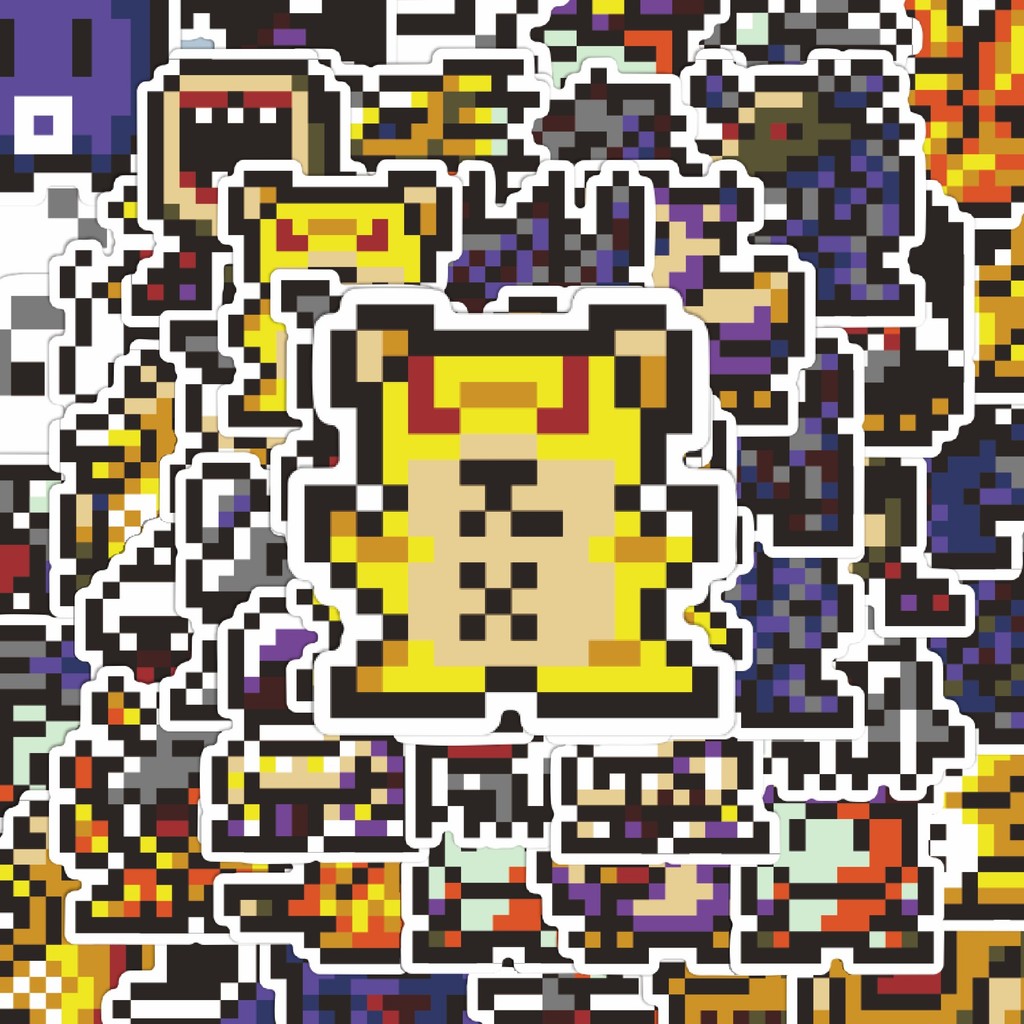 

100PCS Lucu Stiker Pixel Digimon V6 Stiker Aesthetic Stiker Anti Air Stikers Berperekat Waterproof sticker decal buat Motor Helm Buku Journal Koper Casing HP Laptop Botol Minum Hadiah anak