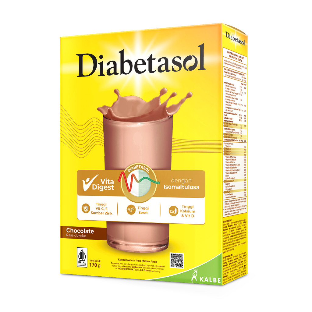 

[Buy 2] Diabetasol Chocolate 170g free Diabetasol Sweetener No Calories 50x1.5g