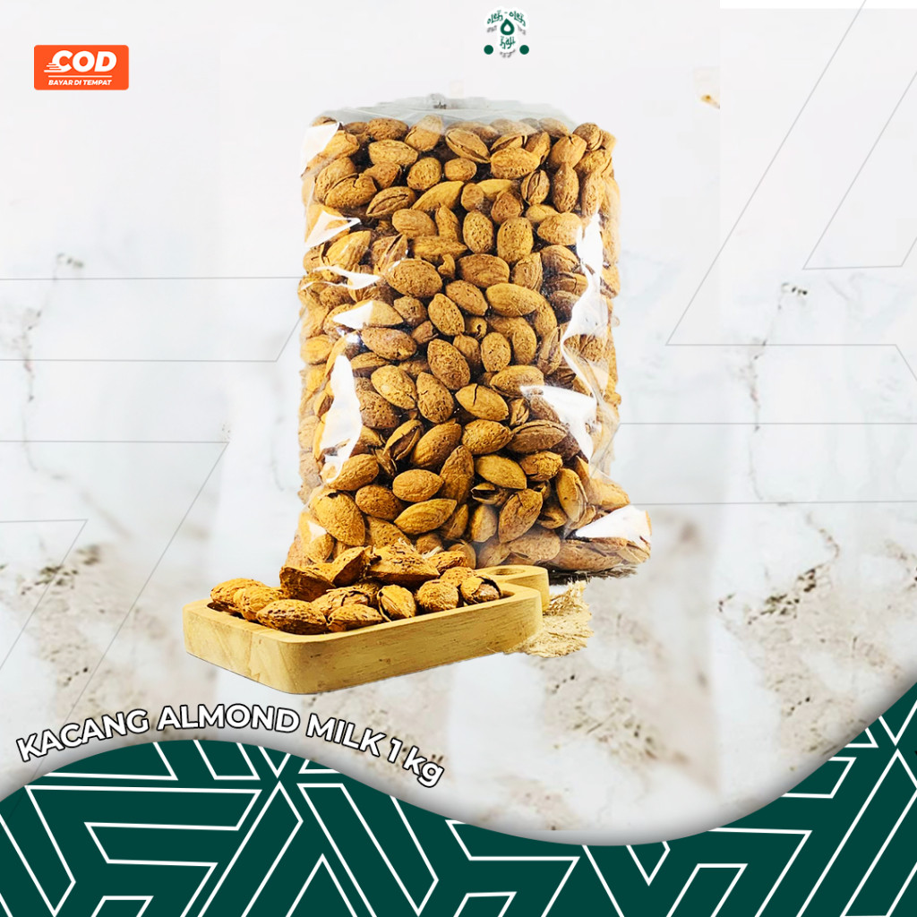 

KACANG ALMOND MILK 1KG ROASTED CREAMY MILK KUPAS ORIGINAL 1kg