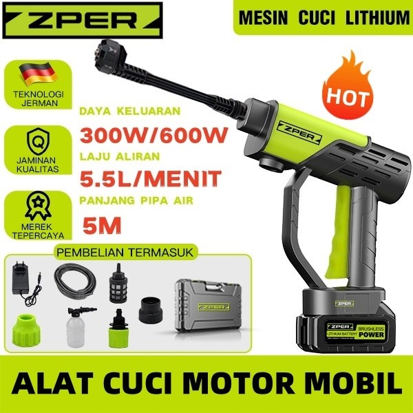 TAM.ZAM ZPER alat cuci motor dan mobil semprotan kencang Tekanan Tinggi Alat portable pompa alat pen
