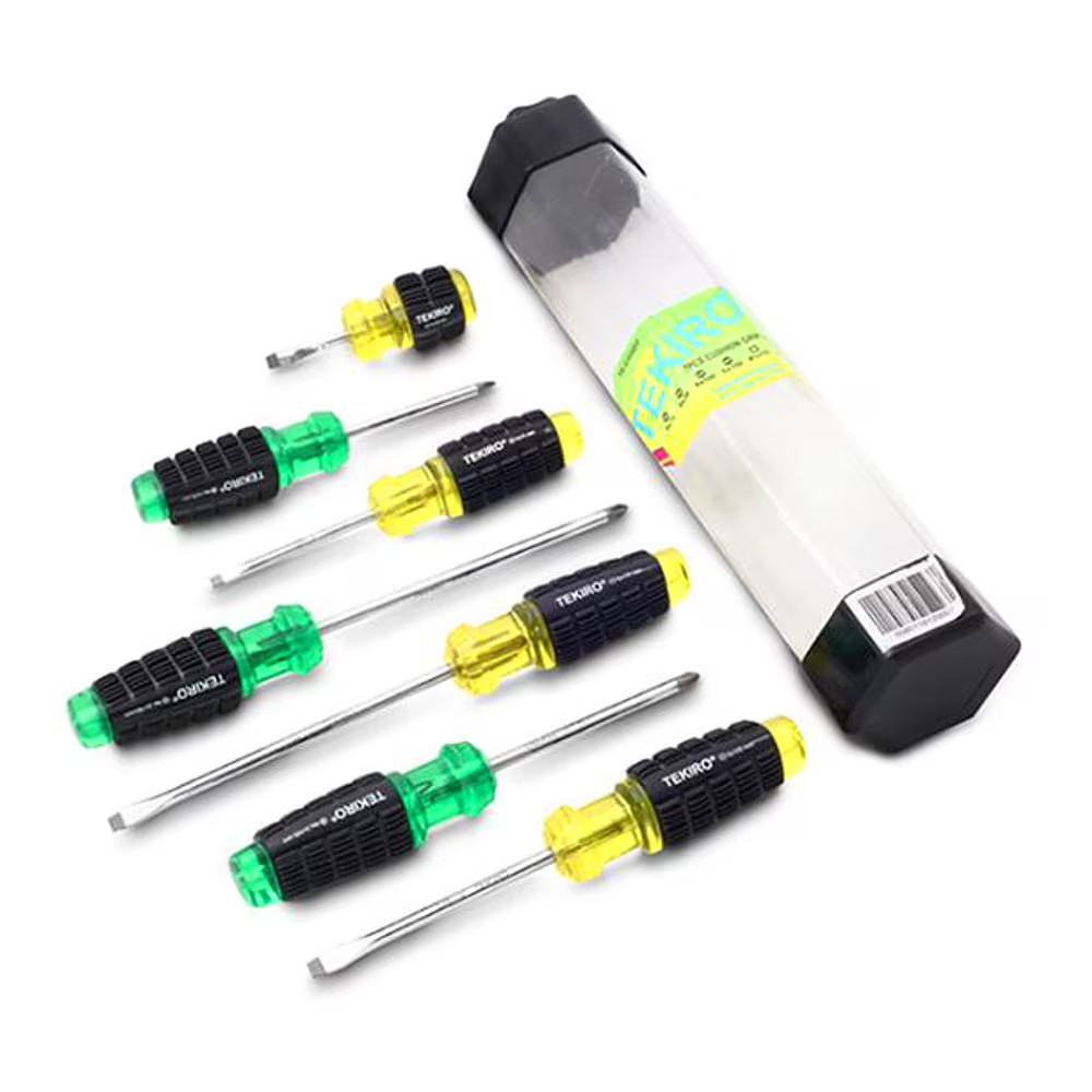 TEKIRO Screwdriver Set with Cushion Grip / Obeng Gagang Karet  SD-CG0934 1set(7pcs)