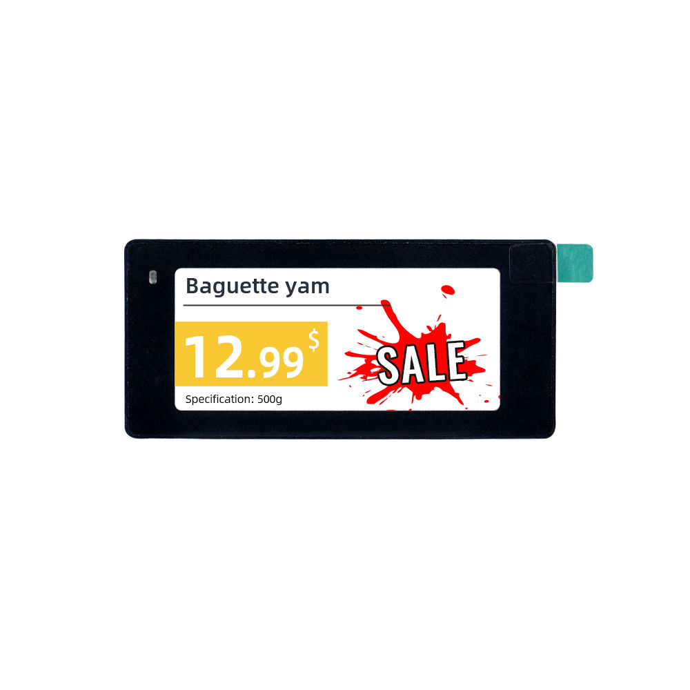 

Black Shell 2.9" Epaper Esl Four Color Electronic Shelf Label Display Digital Price Label