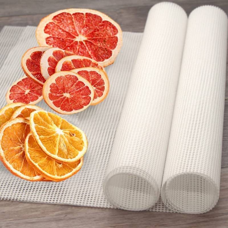 2pcs Silicone Sheet Steamer Pad Non-stick Food Fruit Dehydrator Mats Square Mesh Dehydrator Tray Ste