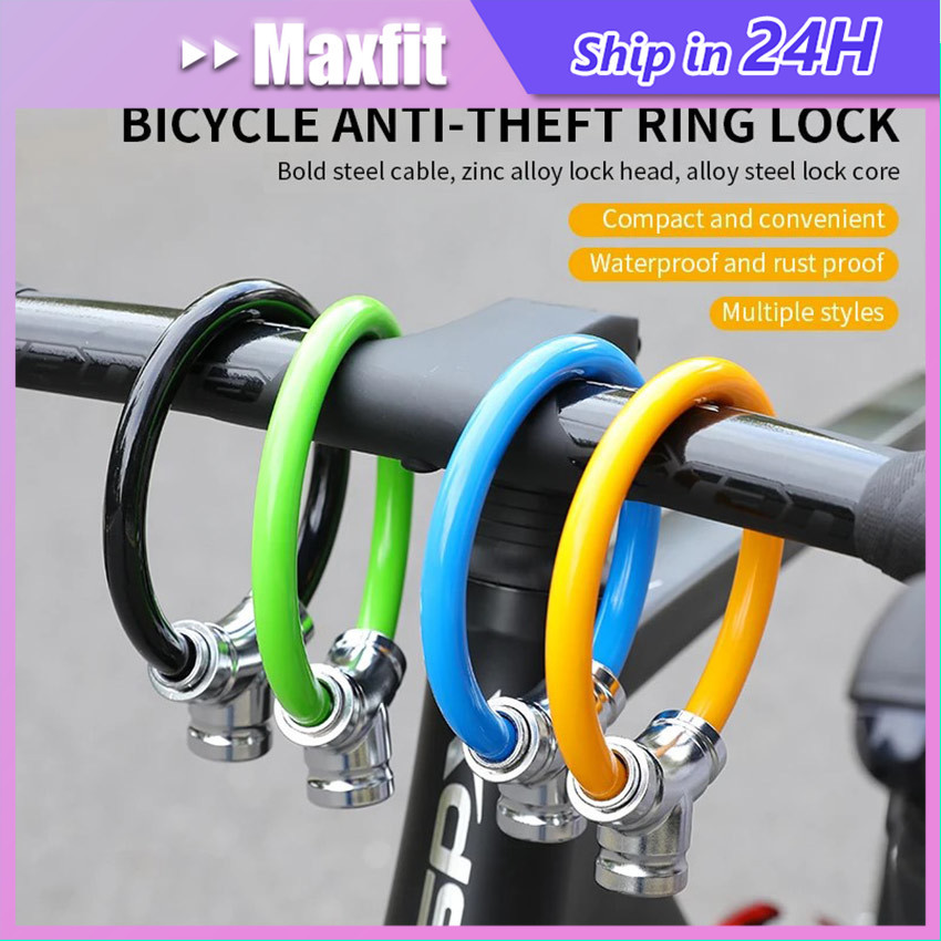 Gembok Kawat 9Cm Kunci Cincin Sepeda Mini Portabel Anti Maling Kunci Rantai Sepeda Tahan Air Kunci S