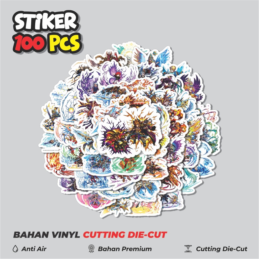 

Terbaru! 50 pcs Stiker Game Series Brave Frontier Karakter Mix 2 Dekorasi Lucu Kreatif untuk Notebook, Skateboard, HP