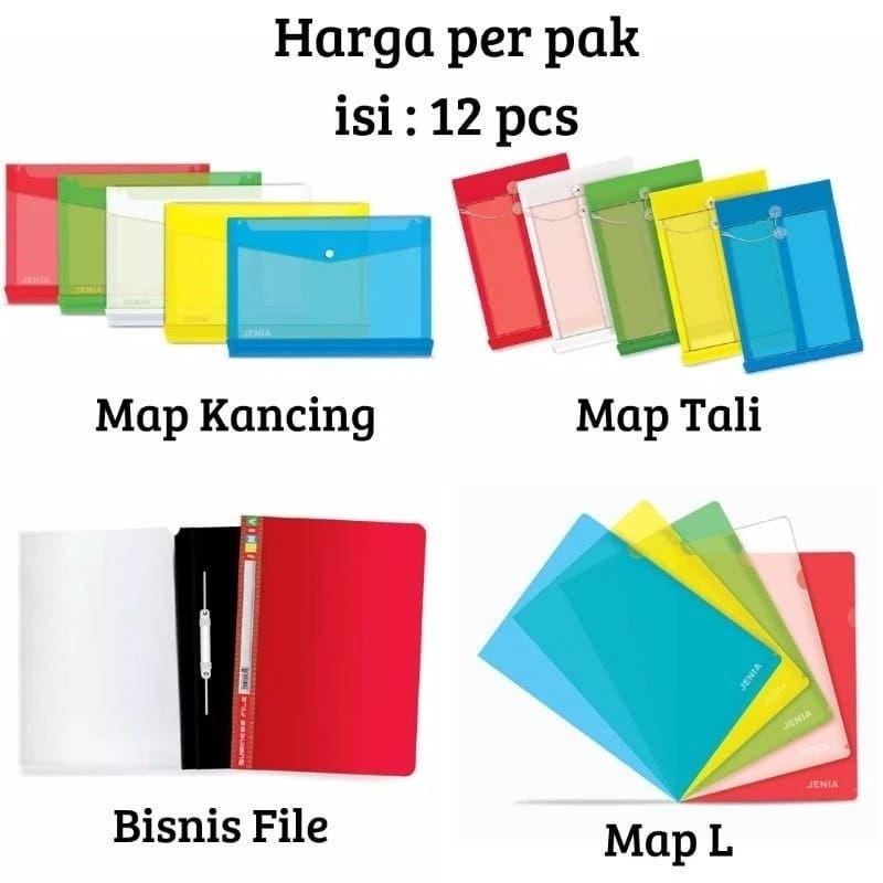 

(12PCS) Map Kancing Plastik Folio F4 Transparan / Map Tali Plastik Folio Transparan Amplop F4 Data Bag File / Map Business File F4 Bisnis Plastik Fastener Acco / Map L F4 Clear, Plastik Bening / Stopmap Plastik Murah / Map Plastik tali kancing / Map data