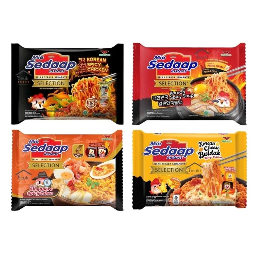 

Mie Sedaap Instant Selection Korean Spicy Chicken Soup Singapore Spicy Laksa
