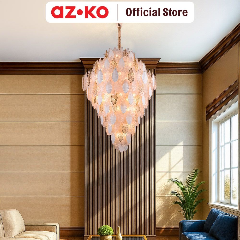 AZKO Eglare Canary Lampu Gantung Hias E14- Oranye Copper Pendant Light Lampu Tangkai Hanging Lamp Pl