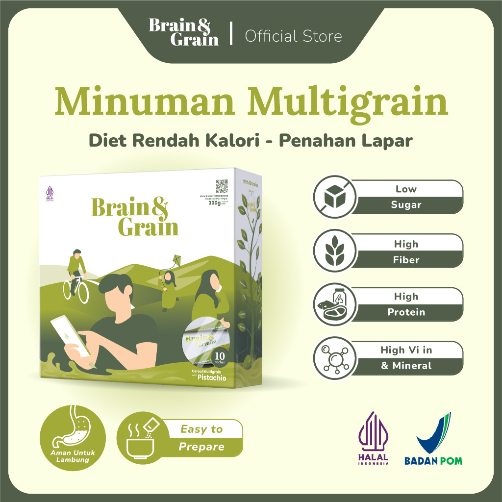 

Brain and Grain | Minuman Multigrain Penahan Lapar dari Pistachio yang Bantu Diet Kamu