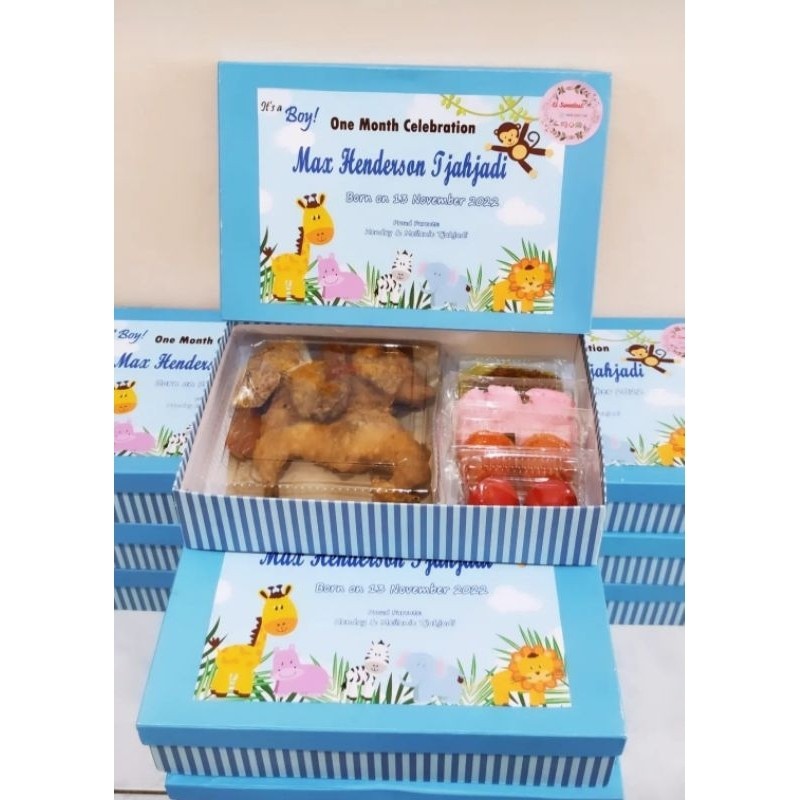 

Hampers manyue paket komplit ayam negeri satu bulan bayi/manyue set one month/bingkisan bayi/syukuran/souvenir/hamper ulang tahun