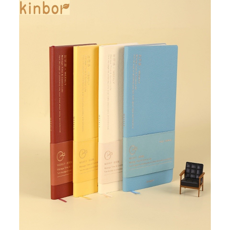 

Kinbor Kawaii Weekly Plan Notebook Agenda Planner блокнот Блокноты Portable Schedule Diary Monthly Travel Notepad