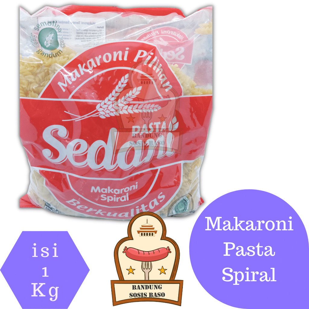 

Makaroni Spiral Sedani 1kg - Bentuk Unik