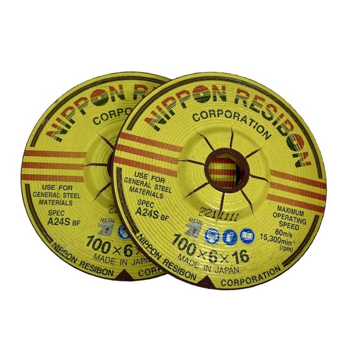 NIPPON RESIBON 4INCH BATU GERINDA 4X6 BATU SELEP POLES GRINDING WHEEL ASLI TEBAL