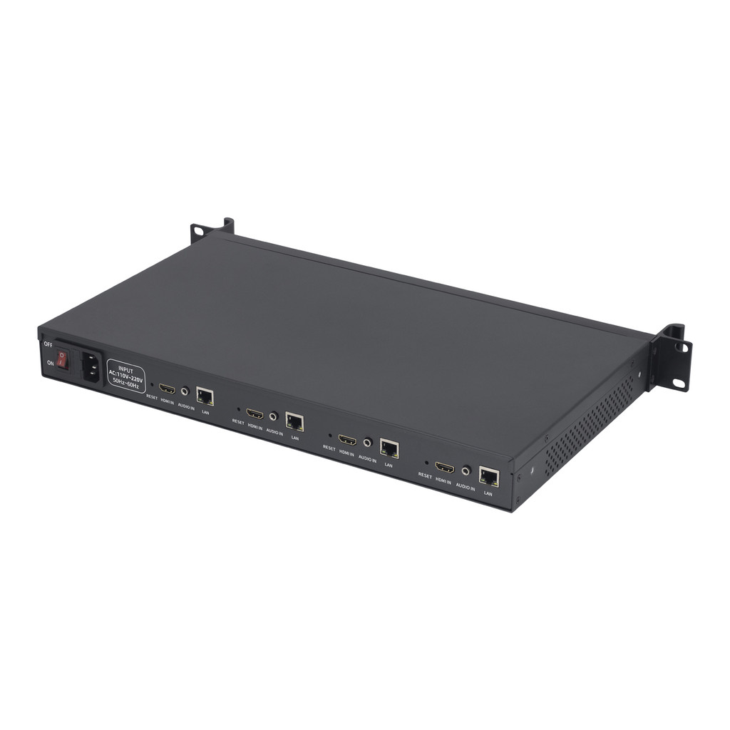 UNISHEEN SRT H.265 H.264Transmitter IPTV Live Broadcast RTSP RTMP  4 Channel HDMI Video Encoder RTSP