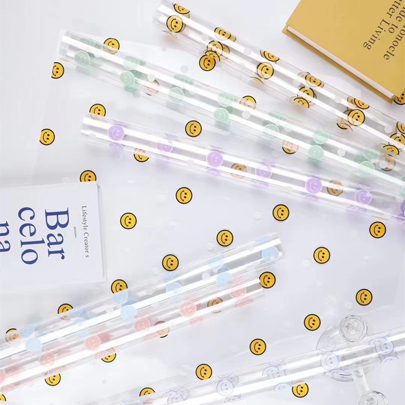 

Kertas Buket Bunga OPP Transparan Smiley Premium Flower Wrapping Cellophane Paper KB64