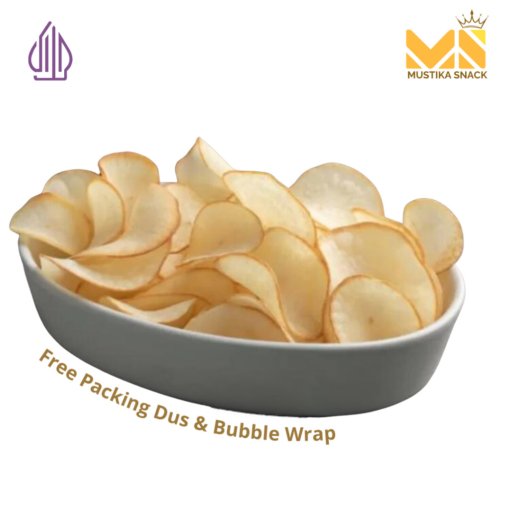 

1Kg Keripik Singkong Original Bawang Daun Cemilan Gurih Renyah Premium