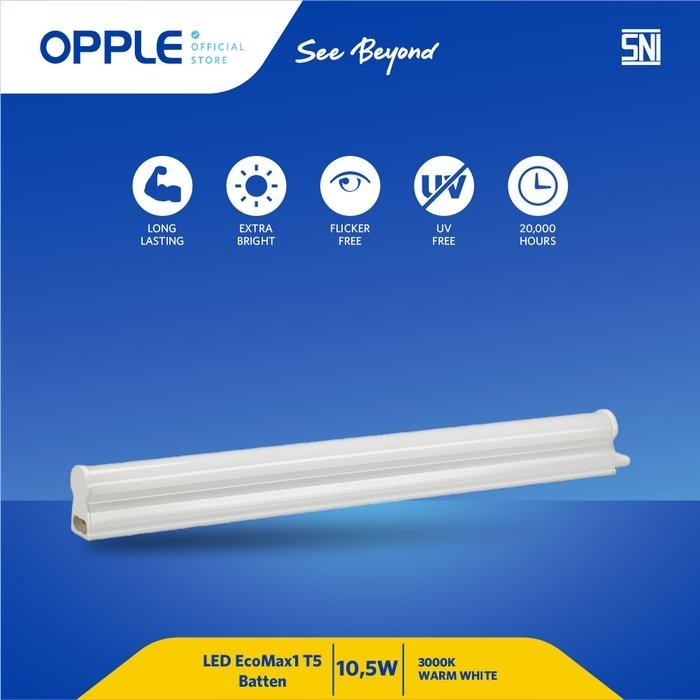 OPPLE Lampu LED T5 Batten EcoMax1 870mm 10.5W